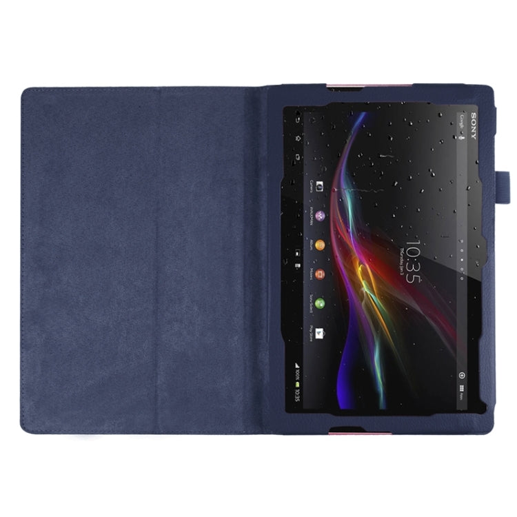 Litchi Texture Horizontal Flip Solid Color Leather Case with Holder for Sony Xperia Z4