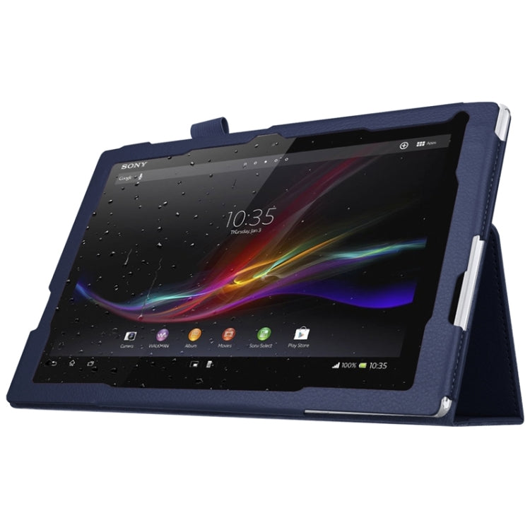 Litchi Texture Horizontal Flip Solid Color Leather Case with Holder for Sony Xperia Z4