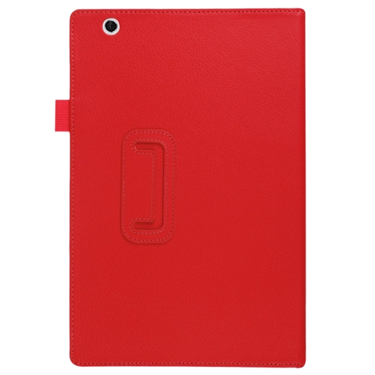 Litchi Texture Horizontal Flip Solid Color Leather Case with Holder for Sony Xperia Z4