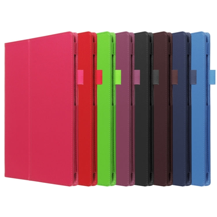 Litchi Texture Horizontal Flip Solid Color Leather Case with Holder for Sony Xperia Z4