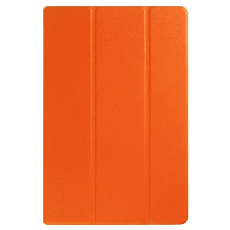 Karst Texture Horizontal Flip Solid Color Leather Case with Three-Folding Holder for Sony Xperia Z4