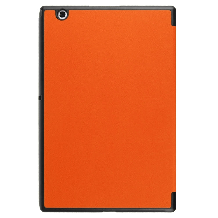 Karst Texture Horizontal Flip Solid Color Leather Case with Three-Folding Holder for Sony Xperia Z4