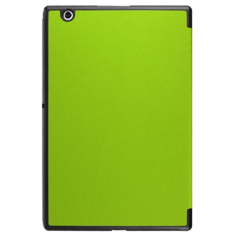 Karst Texture Horizontal Flip Solid Color Leather Case with Three-Folding Holder for Sony Xperia Z4