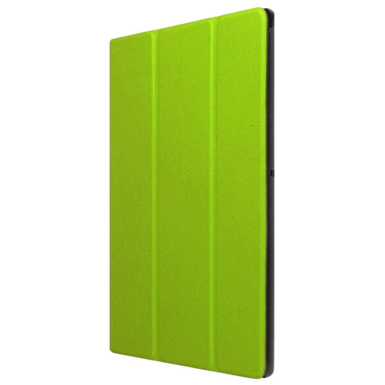 Karst Texture Horizontal Flip Solid Color Leather Case with Three-Folding Holder for Sony Xperia Z4