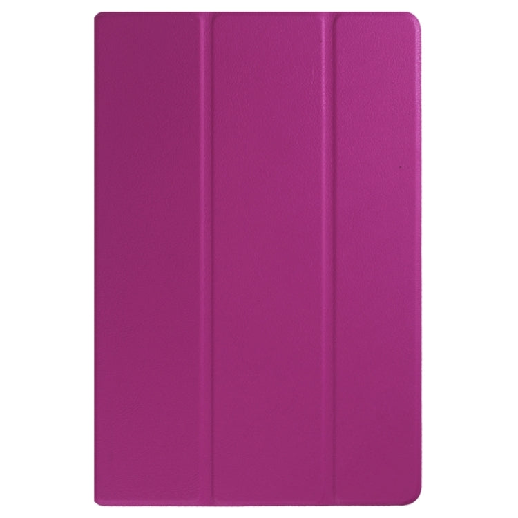 Karst Texture Horizontal Flip Solid Color Leather Case with Three-Folding Holder for Sony Xperia Z4