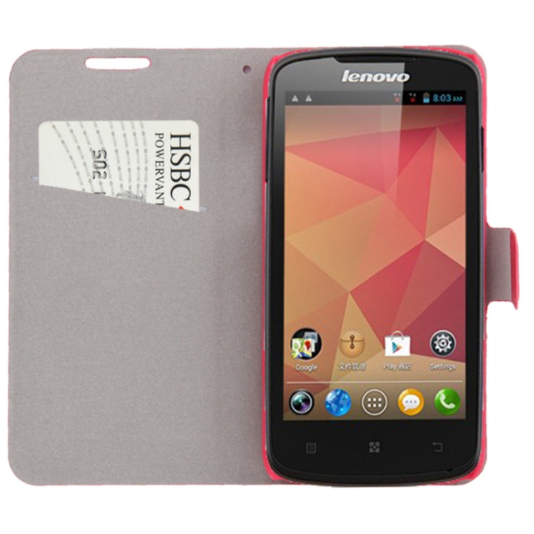 Silver Hairline Texture Leather Case with Credit Card Slots & Holder for Lenovo A630
