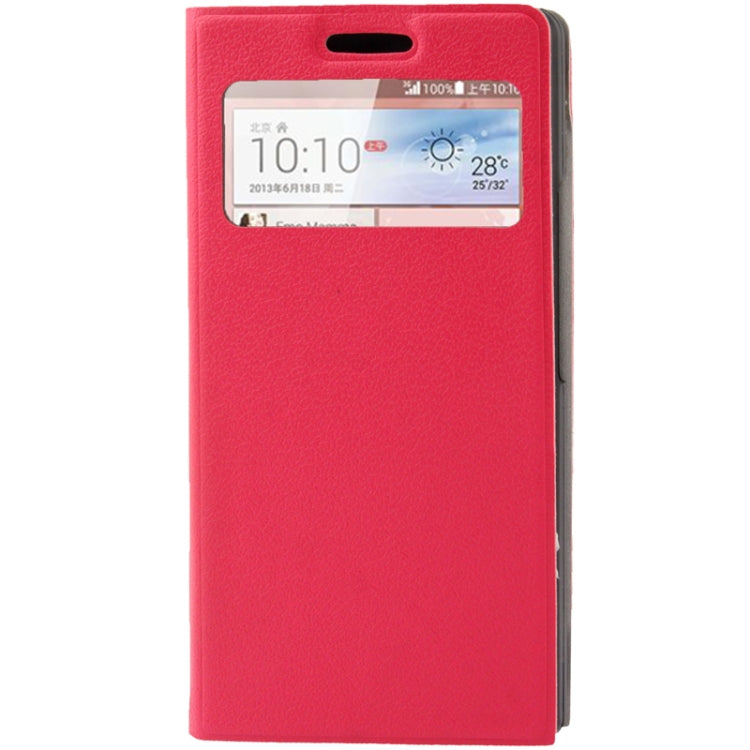 Pebble Texture Ultrathin Horizontal Flip Leather Case with Holder & Call Display ID for Huawei Ascend P6