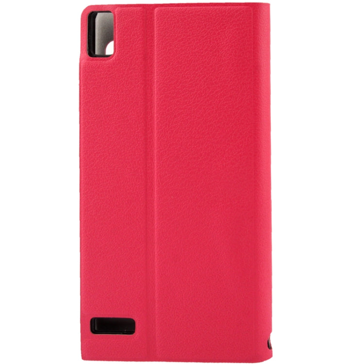 Pebble Texture Ultrathin Horizontal Flip Leather Case with Holder & Call Display ID for Huawei Ascend P6