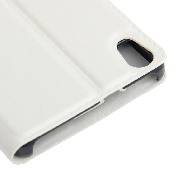 Crazy Horse Texture Leather Case with Credit Card Slots & Holder for Huawei Ascend P6