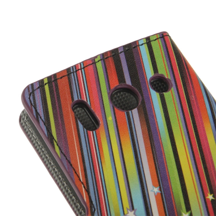Colorful Meteor Pattern Leather Case with Credit Card Slots & Holder for Huawei Ascend G510