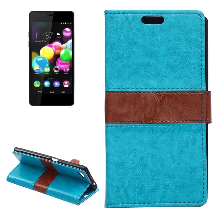 Horizontal Flip Color Matching Leather Case with Card Slots & Wallet & Holder for Wiko Highway Star 4G