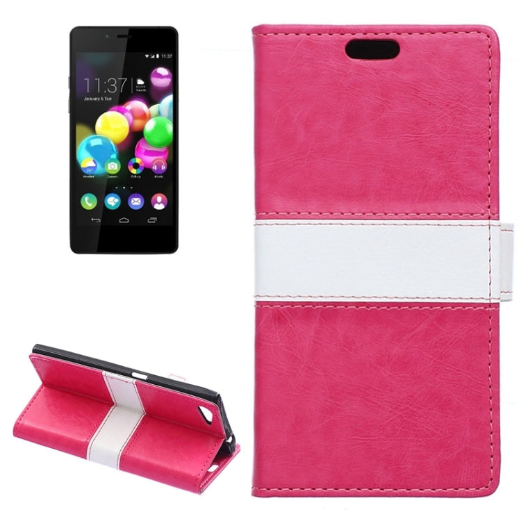 Horizontal Flip Color Matching Leather Case with Card Slots & Wallet & Holder for Wiko Highway Star 4G