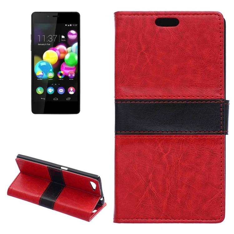 Horizontal Flip Color Matching Leather Case with Card Slots & Wallet & Holder for Wiko Highway Star 4G