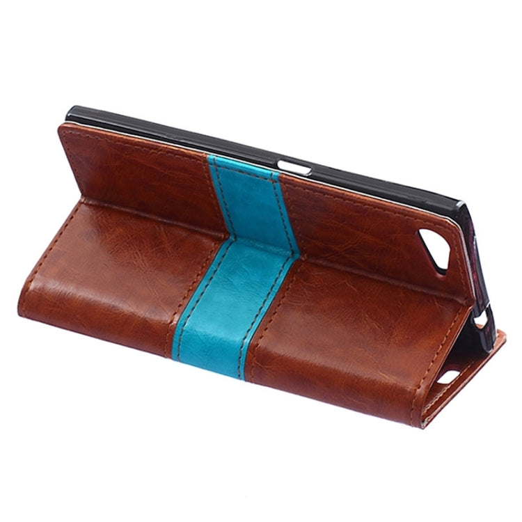 Horizontal Flip Color Matching Leather Case with Card Slots & Wallet & Holder for Wiko Highway Star 4G