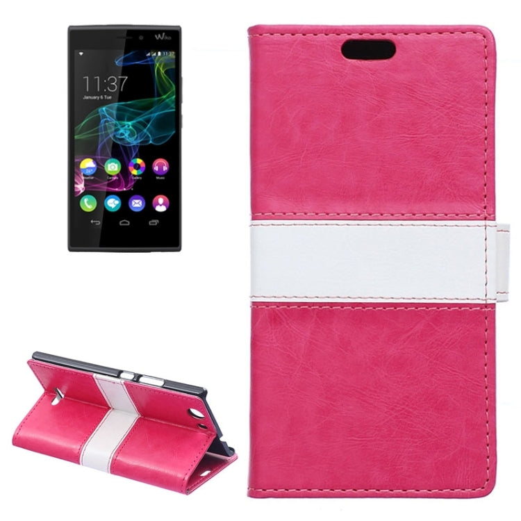 Horizontal Flip Color Matching Leather Case with Card Slots & Wallet & Holder for Wiko Ridge 4G