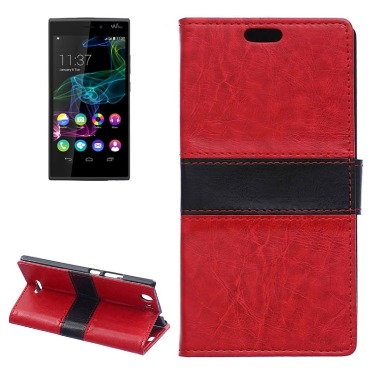 Horizontal Flip Color Matching Leather Case with Card Slots & Wallet & Holder for Wiko Ridge 4G