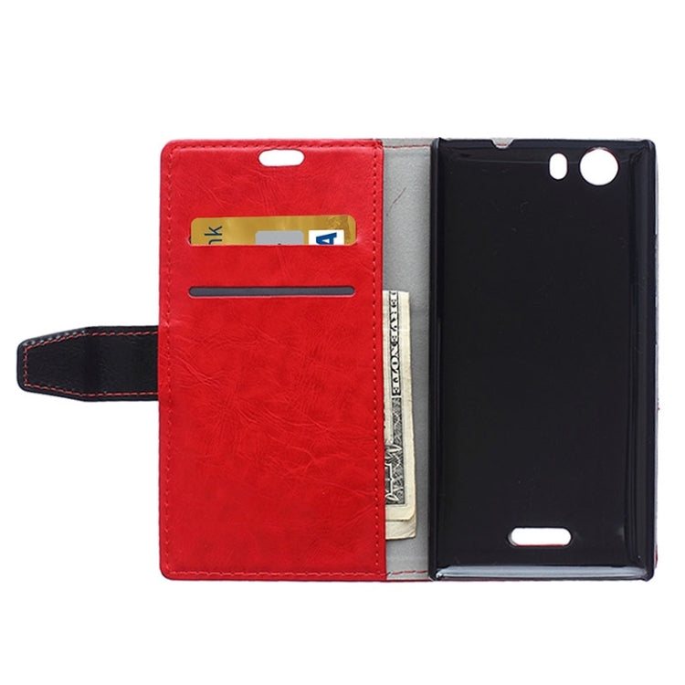 Horizontal Flip Color Matching Leather Case with Card Slots & Wallet & Holder for Wiko Ridge 4G