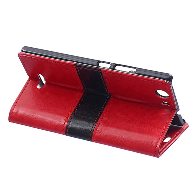 Horizontal Flip Color Matching Leather Case with Card Slots & Wallet & Holder for Wiko Ridge 4G