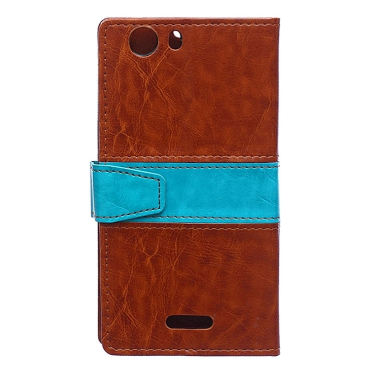 Horizontal Flip Color Matching Leather Case with Card Slots & Wallet & Holder for Wiko Ridge 4G