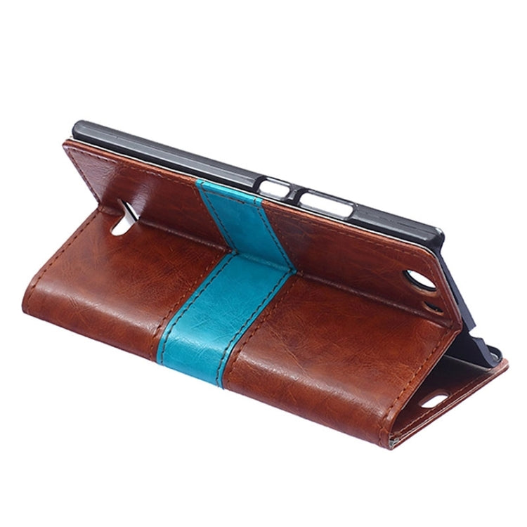 Horizontal Flip Color Matching Leather Case with Card Slots & Wallet & Holder for Wiko Ridge 4G