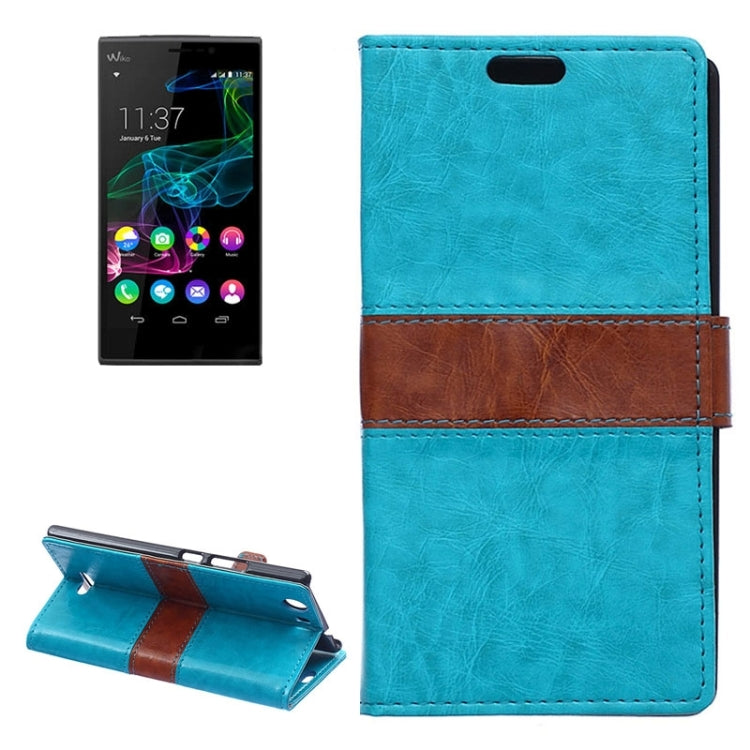 Horizontal Flip Color Matching Leather Case with Card Slots & Wallet & Holder for Wiko Ridge Fab 4G