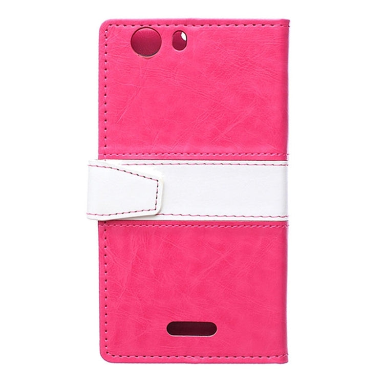 Horizontal Flip Color Matching Leather Case with Card Slots & Wallet & Holder for Wiko Ridge Fab 4G