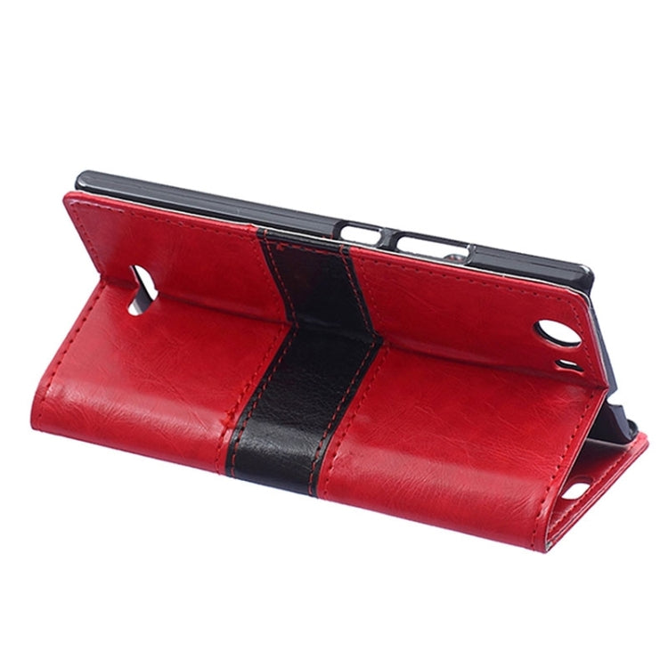 Horizontal Flip Color Matching Leather Case with Card Slots & Wallet & Holder for Wiko Ridge Fab 4G