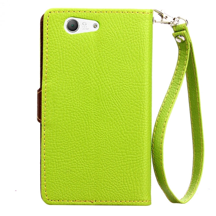 Leaf Magnetic Snap Litchi Texture Horizontal Flip Leather Case with Card Slots & Holder & Lanyard for Sony Xperia Z4 Compact