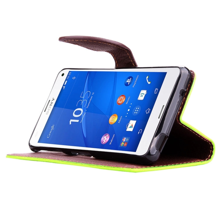 Leaf Magnetic Snap Litchi Texture Horizontal Flip Leather Case with Card Slots & Holder & Lanyard for Sony Xperia Z4 Compact