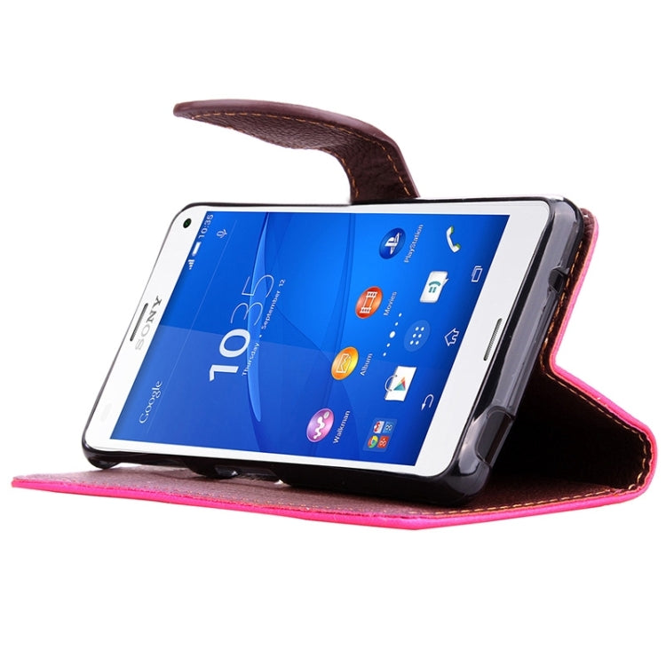 Leaf Magnetic Snap Litchi Texture Horizontal Flip Leather Case with Card Slots & Holder & Lanyard for Sony Xperia Z4 Compact