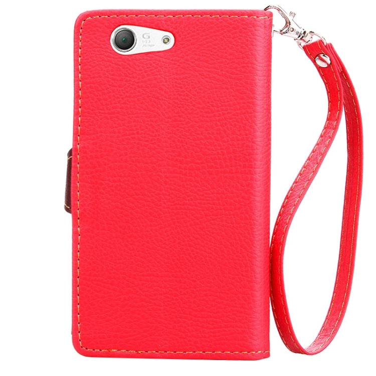 Leaf Magnetic Snap Litchi Texture Horizontal Flip Leather Case with Card Slots & Holder & Lanyard for Sony Xperia Z4 Compact