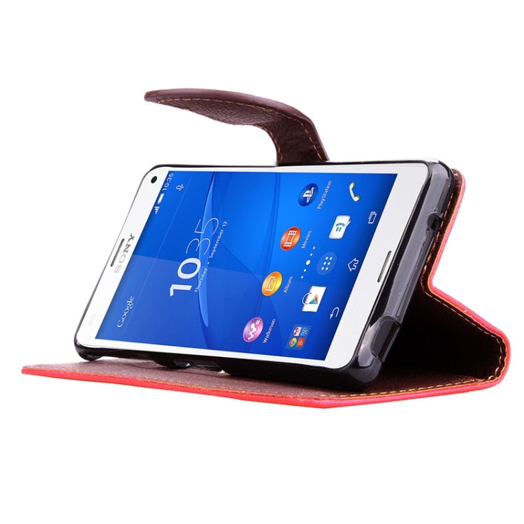 Leaf Magnetic Snap Litchi Texture Horizontal Flip Leather Case with Card Slots & Holder & Lanyard for Sony Xperia Z4 Compact