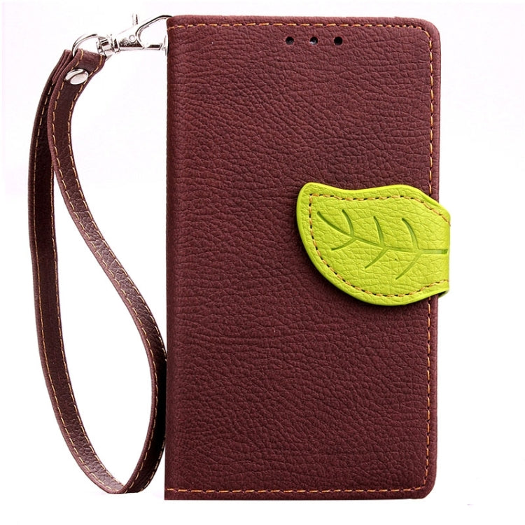 Leaf Magnetic Snap Litchi Texture Horizontal Flip Leather Case with Card Slots & Holder & Lanyard for Sony Xperia Z4 Compact