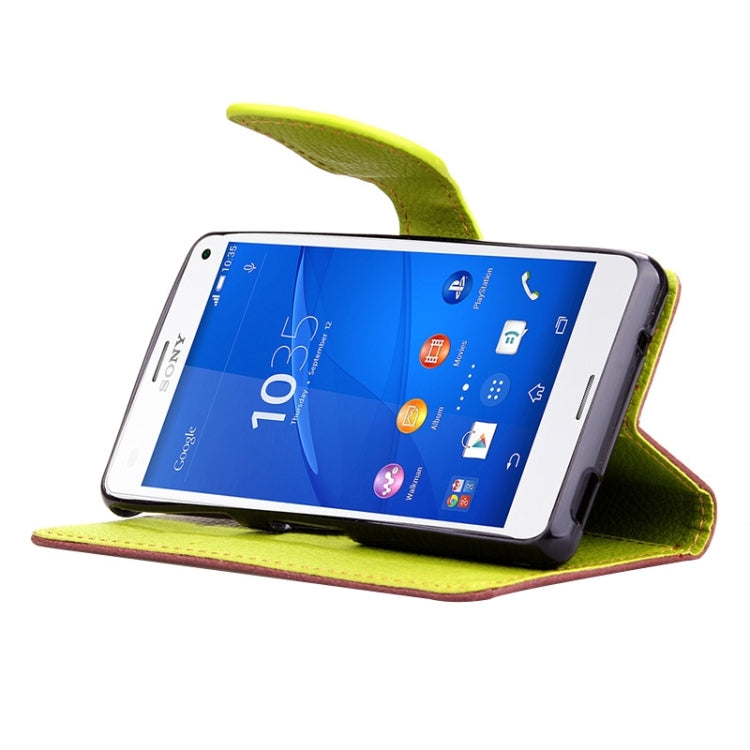 Leaf Magnetic Snap Litchi Texture Horizontal Flip Leather Case with Card Slots & Holder & Lanyard for Sony Xperia Z4 Compact