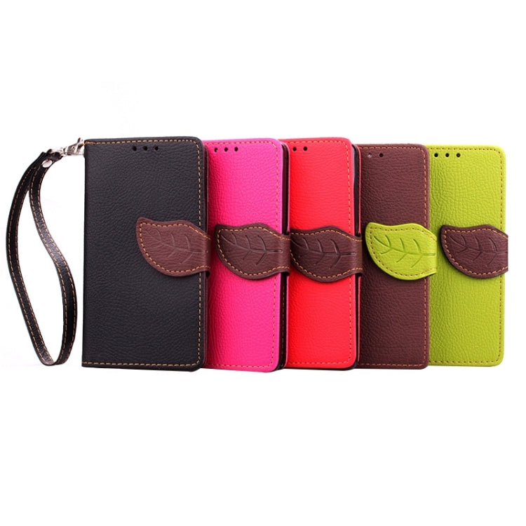 Leaf Magnetic Snap Litchi Texture Horizontal Flip Leather Case with Card Slots & Holder & Lanyard for Sony Xperia Z4 Compact