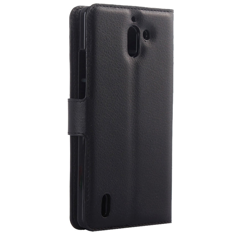 Litchi Texture Horizontal Flip Leather Case with Card Slots & Wallet & Holder for Huawei Ascend G628