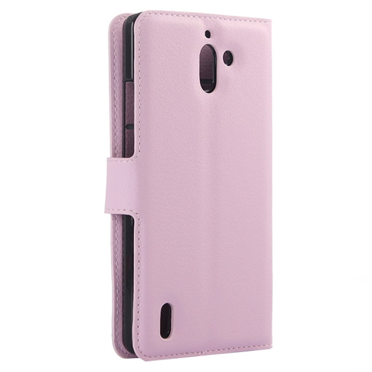 Litchi Texture Horizontal Flip Leather Case with Card Slots & Wallet & Holder for Huawei Ascend G628