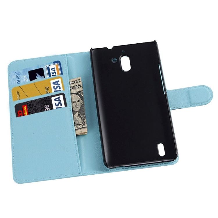 Litchi Texture Horizontal Flip Leather Case with Card Slots & Wallet & Holder for Huawei Ascend G628