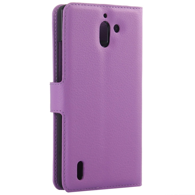Litchi Texture Horizontal Flip Leather Case with Card Slots & Wallet & Holder for Huawei Ascend G628
