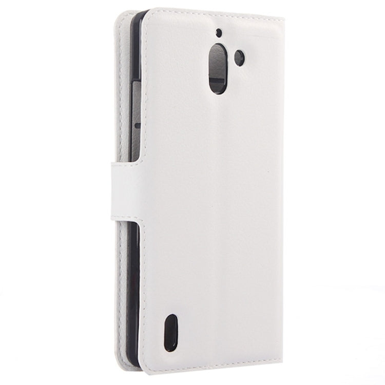 Litchi Texture Horizontal Flip Leather Case with Card Slots & Wallet & Holder for Huawei Ascend G628