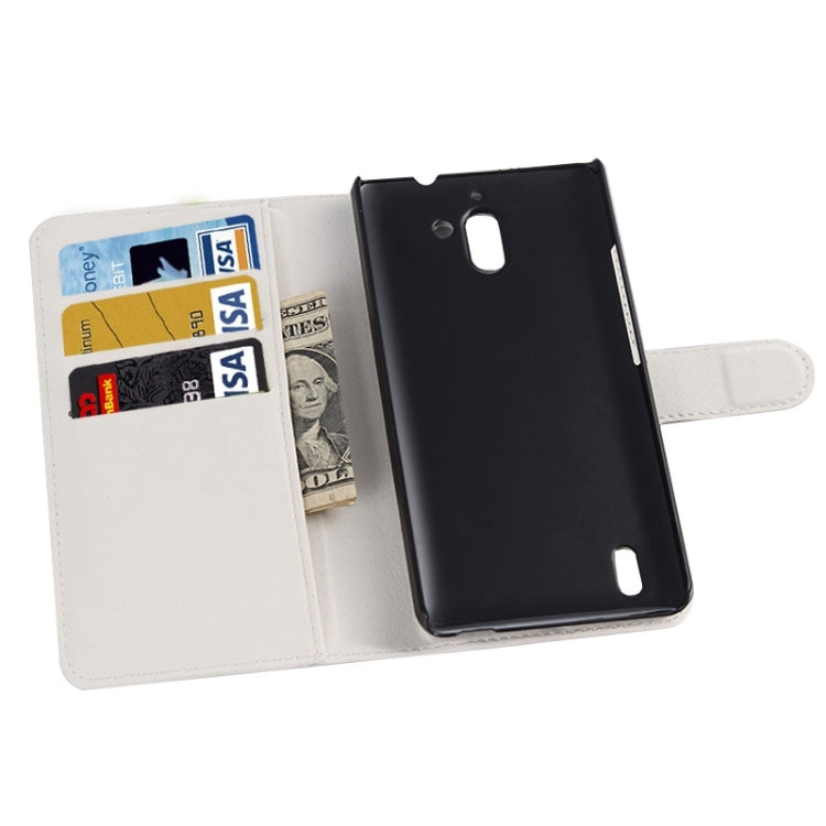 Litchi Texture Horizontal Flip Leather Case with Card Slots & Wallet & Holder for Huawei Ascend G628