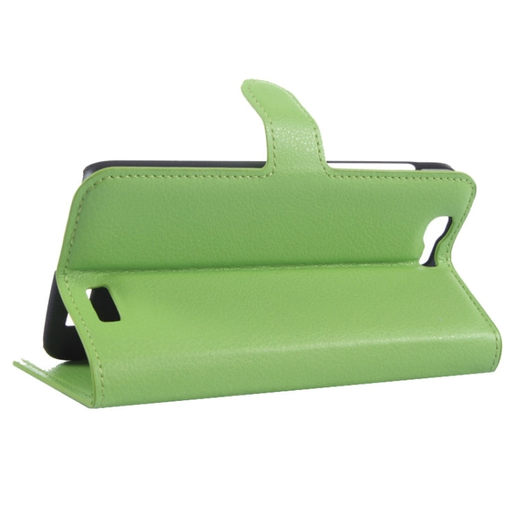 Litchi Texture Horizontal Flip Leather Case with Card Slots & Wallet & Holder for Huawei Ascend G7