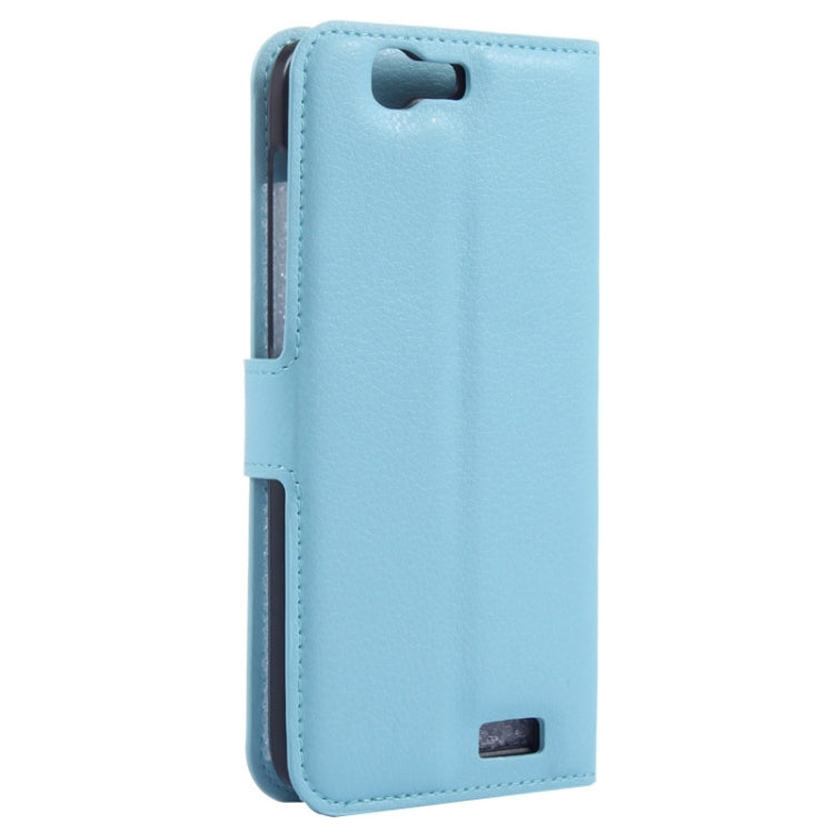 Litchi Texture Horizontal Flip Leather Case with Card Slots & Wallet & Holder for Huawei Ascend G7