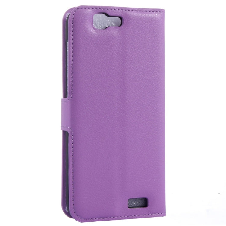 Litchi Texture Horizontal Flip Leather Case with Card Slots & Wallet & Holder for Huawei Ascend G7