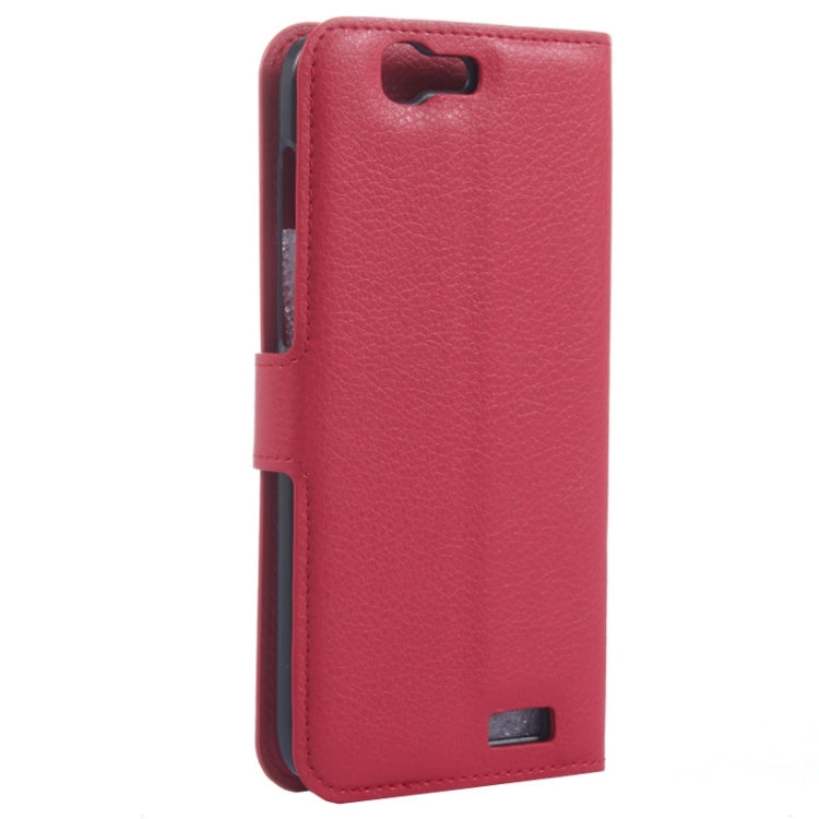 Litchi Texture Horizontal Flip Leather Case with Card Slots & Wallet & Holder for Huawei Ascend G7