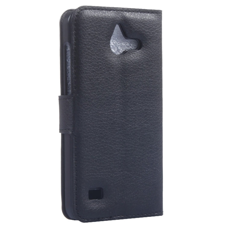Litchi Texture Horizontal Flip Leather Case with Card Slots & Wallet & Holder for Huawei Ascend Y550