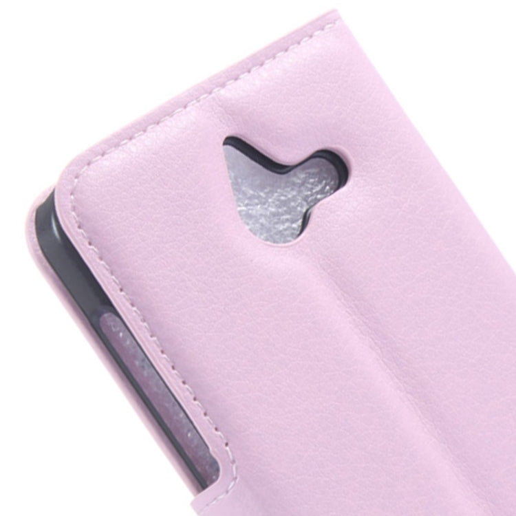 Litchi Texture Horizontal Flip Leather Case with Card Slots & Wallet & Holder for Huawei Ascend Y550