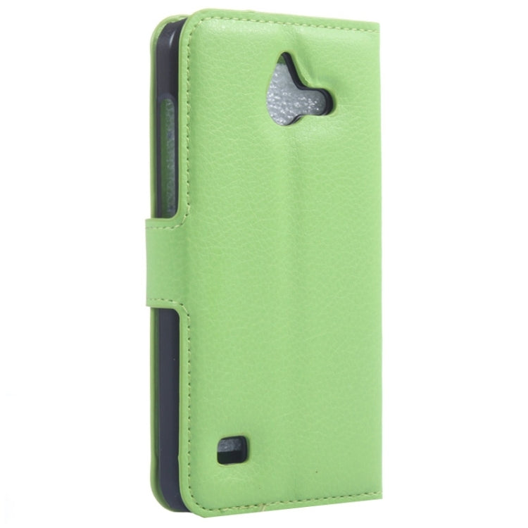 Litchi Texture Horizontal Flip Leather Case with Card Slots & Wallet & Holder for Huawei Ascend Y550