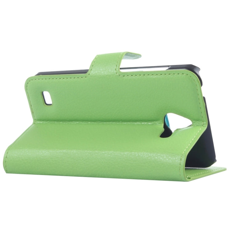 Litchi Texture Horizontal Flip Leather Case with Card Slots & Wallet & Holder for Huawei Ascend Y550