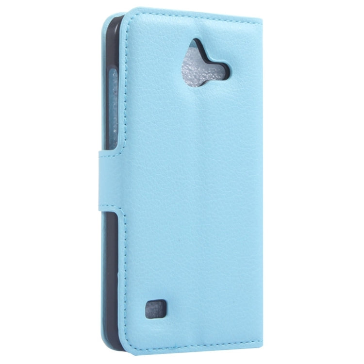 Litchi Texture Horizontal Flip Leather Case with Card Slots & Wallet & Holder for Huawei Ascend Y550